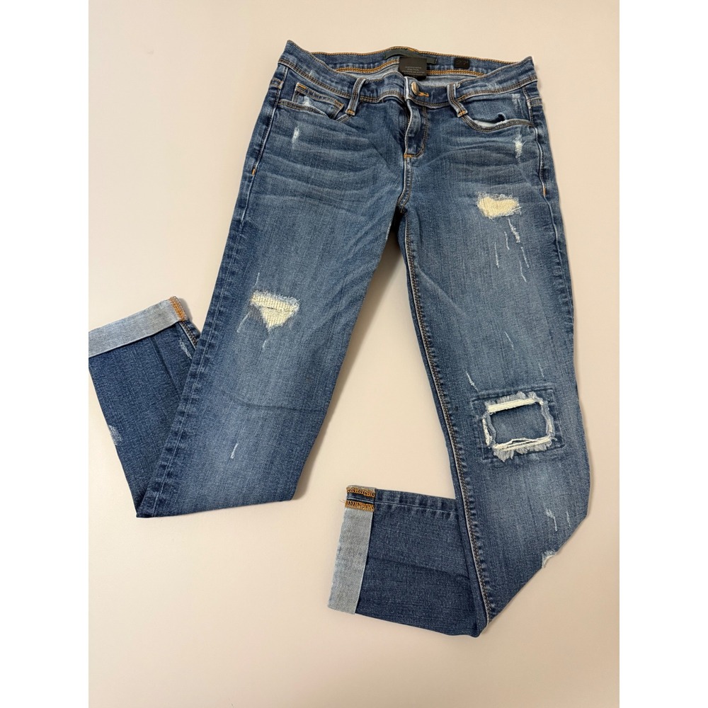 SP Black Label Distressed Skinny Jeans Medium Wash Denim Size 27 Distressed